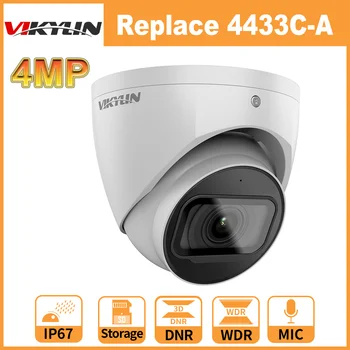 Vikylin Dahua OEM IP-камера 6MP PoE IR Ночного Видения Встроенный микрофон Слот для SD-карты Металлический Корпус IP67 Видеонаблюдение Замена 4433C-A