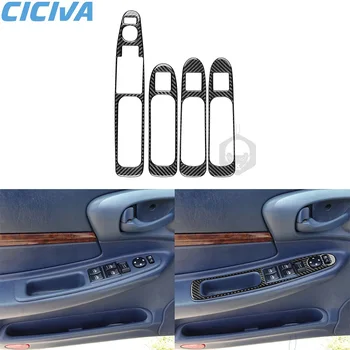 Для 2000-2004 Chevrolet Impala Украшение панели переключателя стеклоподъемника из углеродного волокна из углеродного волокна