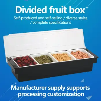 Набор пластиковых приправ: идеальная коробка для фруктов, посуда для барной стойки и коробка для украшения коктейлей для всех ваших кулинарных