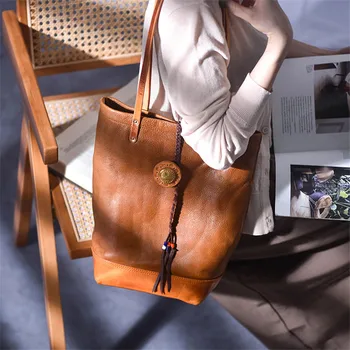Модная дизайнерская женская сумка-тоут из натуральной кожи большой емкости, повседневный органайзер, роскошная сумка для покупок из натуральной воловьей кожи