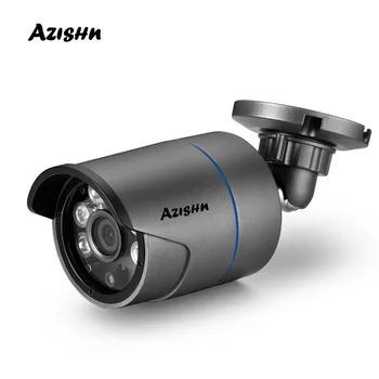 AZISHN H.265 5MP Металлическая IP-камера 2880*1616 FULL HD с Обнаружением движения IP66 Наружная Камера Видеонаблюдения DC12V/PoE 48V