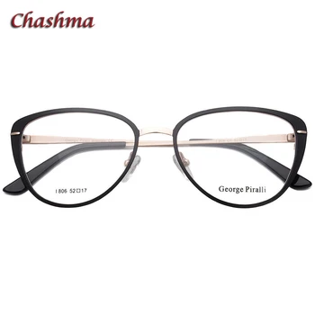 Женские рецептурные очки в оправе из сплава Chashma Cat Eye, качественные оптические очки, очки для женщин с антисиневыми линзами