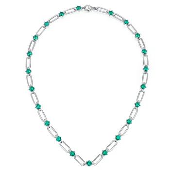 Винтажное многослойное ожерелье со змеиной цепочкой на шее для женщин, изумрудные ювелирные изделия INS, женский подарок 2023
